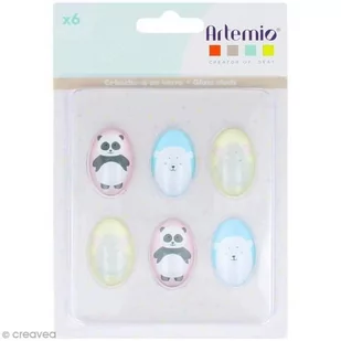 Artemio Owalny Kaboszon - Uroczy - 2 x 3 cm - 6 szt - Biżuteria - akcesoria - miniaturka - grafika 1
