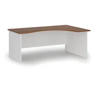 Biurka - Biurko narożne PRIMO WHITE, 1800 x 1200 mm, prawe, biały/orzech - miniaturka - grafika 1