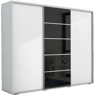 Szafy - Szafa Przesuwna 250 A28 Skąpski Meble Grafit, Sonoma, 215 Cm, Biały - miniaturka - grafika 1