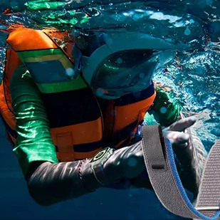 Pasek Alogy Sport na rzep do Apple Watch 4/5/6/7/8/SE/Ultra (42/44/45/49mm) Niebiesko-szary - Akcesoria do smartwatchy - miniaturka - grafika 4