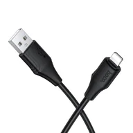 Kable USB - Kabel Silikonowy USB A do Lightning Hoco 2,4A 1 m X124 czarny - miniaturka - grafika 1