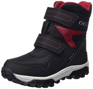 Botki damskie - Geox Chłopięce J Himalaya Boy B ABX botki, Black Red, 28 EU - miniaturka - grafika 1