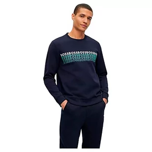 BOSS Bluza męska Salbo 1, ciemnoniebieska 402, L, Dark Blue402., L - Bluzy męskie - miniaturka - grafika 1