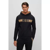 Bluzy męskie - BOSS Męska bluza z kapturem Homewearshirt Authentic Hoodie, czarny (Black1), S - miniaturka - grafika 1