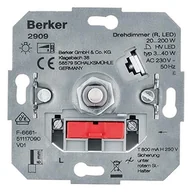 Wyłączniki światła i elektryczne - Hager one.platform Ściemniacz obrotowy obciążenie R 20-200 W, LED 3-40 W 2909 2909 - miniaturka - grafika 1