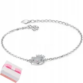 Biżuteria dla dzieci - SREBRNA BRANSOLETKA 925 DLA DZIEWCZYNKI KOTEK - miniaturka - grafika 1