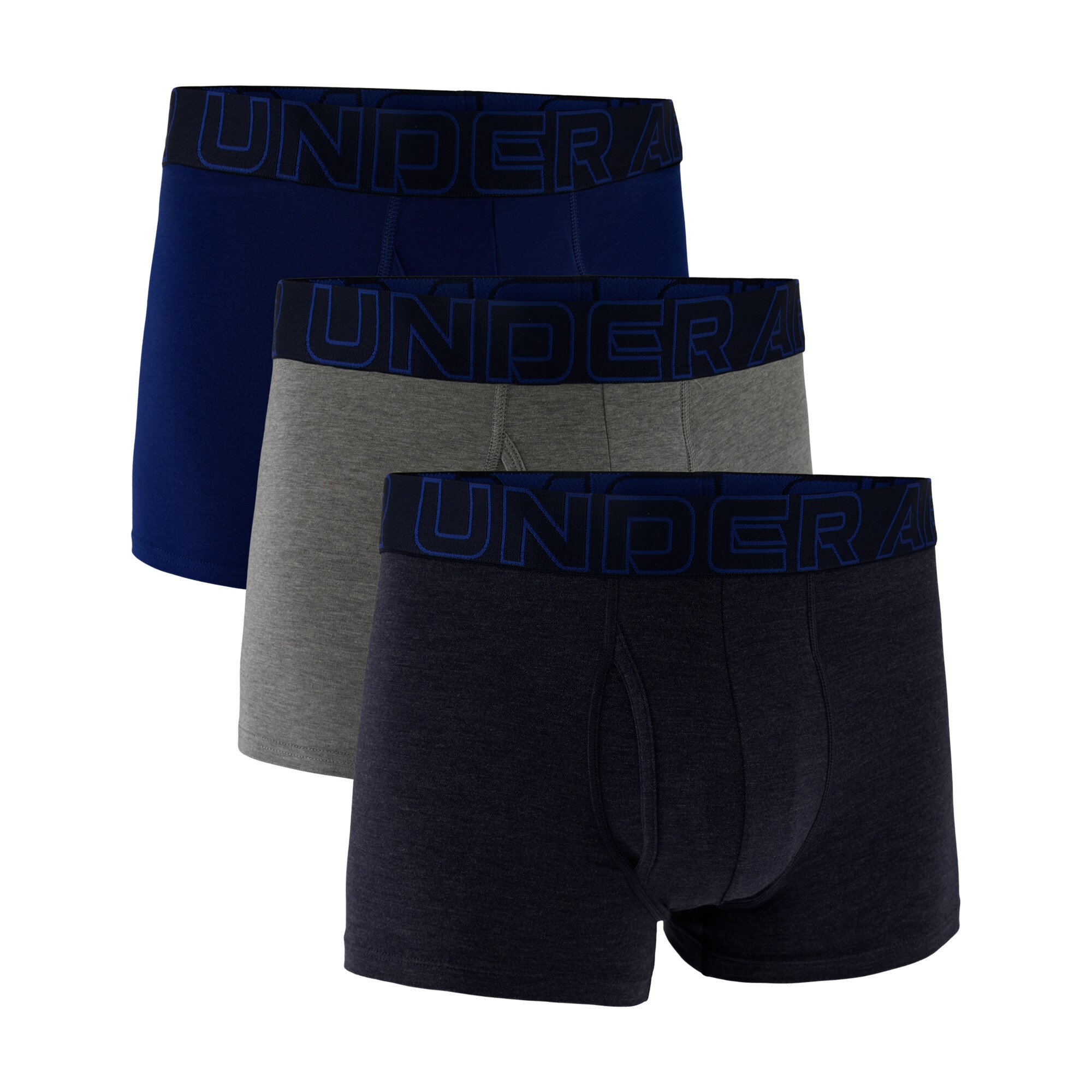 Bokserki męskie Under Armour Perf Cotton Solid 3in 3Pack Navy L