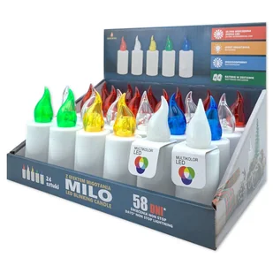 Wkłady Do Zniczy Led Grande Milo 24 Sztuki Mix - Lampiony i znicze - miniaturka - grafika 1