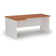 Biurka - Biurko narożne PRIMO WHITE, 1800 x 1200 mm, lewe, biały/czereśnia - miniaturka - grafika 1