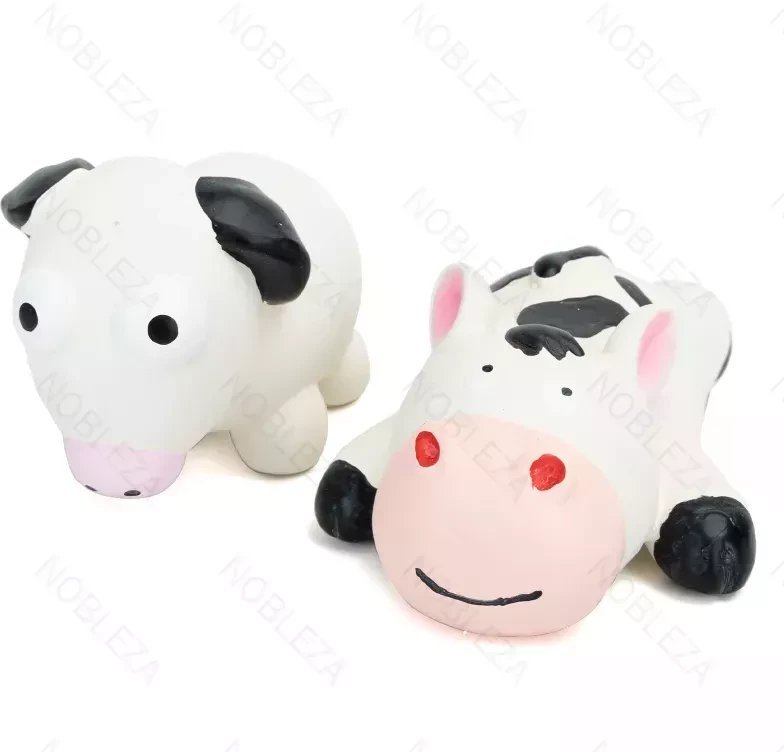 Krowa dla psa lateksowa zabawka gryzak dla psa z dźwiękiem 12x7.3x7cm