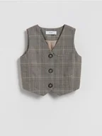 Kurtki i płaszcze dla dziewczynek - Reserved - Kamizelka w kratę - wielobarwny - miniaturka - grafika 1