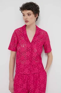 Desigual koszula SIENA damska kolor różowy relaxed z kołnierzykiem klasycznym 24SWCW30 - Koszule damskie - miniaturka - grafika 1