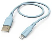Kable USB - Hama Flexible, USB-A - Lightning, 1,5m, silikon, niebieski - miniaturka - grafika 1