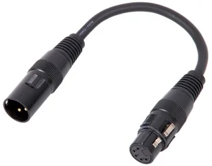 Accu Cable przelotka DMX 3 pin męski na 5 pin żeński - Akcesoria do oświetlenia scenicznego - miniaturka - grafika 1