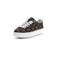 Sneakersy damskie - Damskie Sneakersy GUESS DENESA FLPDENFAL12-BRBLK – Brązowy - miniaturka - grafika 1