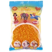 Prace ręczne dla dzieci - Hama 201-38 - neon pomarańczowy - 3000 koralików midi - miniaturka - grafika 1