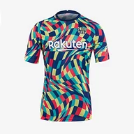 Koszulki i topy damskie - Nike Damska koszulka FCB W Nk Dry Top Ss Pm Blue Void/Blue Void/Lt Fusion Red/(Limelight) (Se-Full Spon) L CW7754-492 - miniaturka - grafika 1