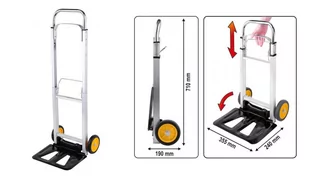 Vorel SKŁADANY WÓZEK MAGAZYNOWY 90 KG 78661 zakupy dla domu i biura 78661 - Wózki magazynowe - miniaturka - grafika 1