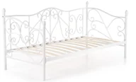 Łóżka - Białe Pojedyncze Metalowe Łóżko Jednoosobowe M3-P74 - miniaturka - grafika 1