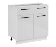Szafki kuchenne - Szafka kuchenna, szuflada, półki, Frida, 80x45x81 cm, biały, połysk - miniaturka - grafika 1