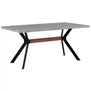 Beliani Stół do jadalni 160 x 90 cm efekt betonu BENSON - Stoły - miniaturka - grafika 1