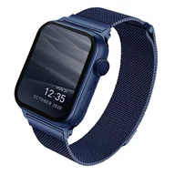 Akcesoria do smartwatchy - Uniq UNIQ Dante pasek opaska bransoleta bransoletka do zegarka Watch 6 44mm / Watch 5 44mm / Watch 4 44mm / Watch SE 44mm niebieski - miniaturka - grafika 1