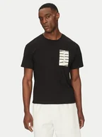 Koszulki męskie - Calvin Klein Jeans T-Shirt Serif Box Graphic J30J327474 Czarny Regular Fit - miniaturka - grafika 1
