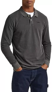 Pepe Jeans Oliver Gd L/S męska koszulka polo, Czarny (sprany w czarny), XS - Koszulki męskie - miniaturka - grafika 1