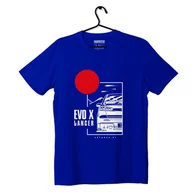 Odzież do sportów motorowych - T-shirt koszulka Mitsubishi Lancer Evo X niebieska-S - miniaturka - grafika 1
