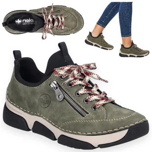 Rieker Sportowe Sneakersy 37 sznurowane półbuty damskie płaskie wsuwane - Półbuty damskie - miniaturka - grafika 1