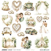 Scrapbooking - Papier do scrapbookingu 30x30 - ScrapAndMe - Wedding 8 - arkusz do wycinania - miniaturka - grafika 1