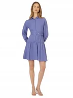 Sukienki - Mint&mia Sukienka Niebieska Lniana z Paskiem 40 Jsj - miniaturka - grafika 1