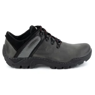Skórzane buty trekkingowe męskie 311GT szary - Buty Olivier - Buty trekkingowe męskie - miniaturka - grafika 1