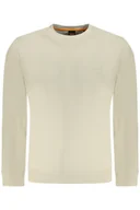 Bluzy męskie - BLUZA HUGO BOSS BEZ ZAMKA MĘSKA BEŻOWA - miniaturka - grafika 1