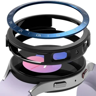 Ringke Air Sports+Bezel 2w1 etui ze stalową ramką do Samsung Galaxy Watch 5 40mm pokrowiec na kopertę czarno-niebieski (GW4-40-12_AS02) - Akcesoria do smartwatchy - miniaturka - grafika 1