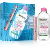 Zestawy kosmetyków damskich - Maybelline Lash Sensational Sky High Zestaw maskara Lash Sensational Sky High 7,2 ml 01 Very Black + płyn micelarny Garnier Skin Naturals All-in-1 400 ml - miniaturka - grafika 1