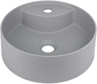 Umywalki - Deante Silia Umywalka granitowa nablatowa z otworem na baterię szary metalik CQS_SU4B - miniaturka - grafika 1