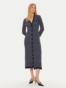 Tommy Hilfiger Sukienka dzianinowa WW0WW43083 Granatowy Regular Fit - Sukienki - miniaturka - grafika 1