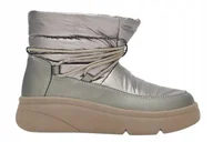 Śniegowce damskie - SCHOLL SREBRNE ŚNIEGOWCE Z EFEKTEM PERŁOWYM I BEŻOWĄ PODESZWĄ 38 T6A - miniaturka - grafika 1