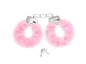 Dodatki do strojów karnawałowych - Kajdanki różowe z futerkiem - 1 szt. - miniaturka - grafika 1