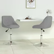 Krzesła - Obrotowe krzesła stołowe, 2 szt., jasnoszare, aksamitne - miniaturka - grafika 1