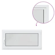 Tablice i flipcharty - vidaXL Okno piwniczne RISOR 120x60cm uchylno-rozwierne DIN prawe białe - miniaturka - grafika 1
