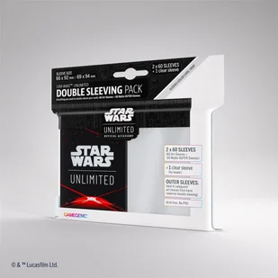 Gamegenic: Star Wars Unlimited - Double Sleeving Pack - Space Red - gra - Akcesoria do gier planszowych - miniaturka - grafika 1