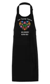 Fartuchy i rękawice kuchenne - Czarny Fartuch dla koła gospodyń wiejskich z folkowym wzorem MODEL PREMIUM - REALIZACJA DO 6 dni - miniaturka - grafika 1