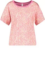 Koszulki i topy damskie - GERRY WEBER Edition Damska koszulka 870050-44114, fioletowa/różowa/czerwona/pomarańczowa, nadruk: 34, liliowy/różowy/czerwony/pomarańczowy nadruk, 34 - miniaturka - grafika 1