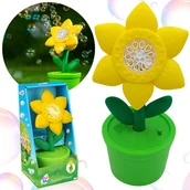 Bańki mydlane - Maszynka, kwiat do robienia baniek mydlanych + płyn 80ml Światło LED - miniaturka - grafika 1