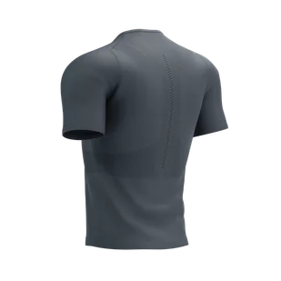 COMPRESSPORT Koszulka biegowa TRAIL HALF-ZIP FITTED SS TOP magent/white - Koszulki sportowe męskie - miniaturka - grafika 6