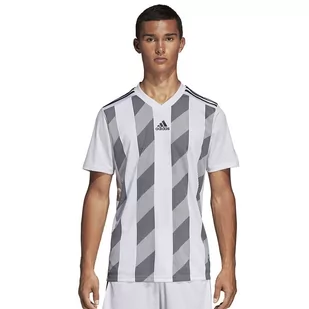 Adidas, Koszulka męska, Striped 19 JSY DP3202, biały, rozmiar M - Koszulki sportowe męskie - miniaturka - grafika 1