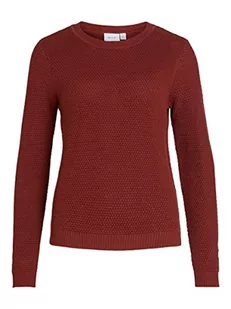 Vila Damski sweter z dzianiny Basic, Fired Brick, XS - Swetry damskie - miniaturka - grafika 1