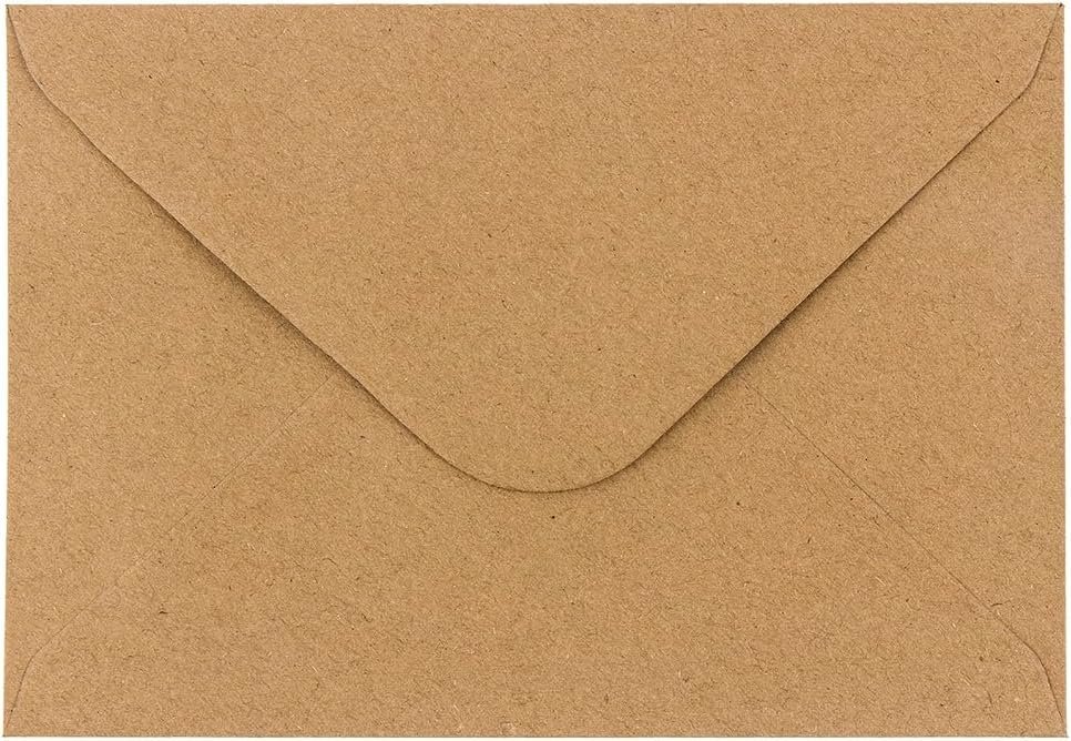 Ideen mit Herz Koperty z papieru kraftowego, 100 sztuk, koperty 110 g/m² na kartki z życzeniami, zaproszenia, kartki urodzinowe DIN B6, 12,5 x 17,5 cm